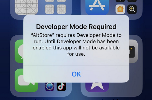 Altstore Developer mode