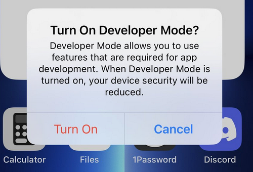 Altstore Developer mode turn on